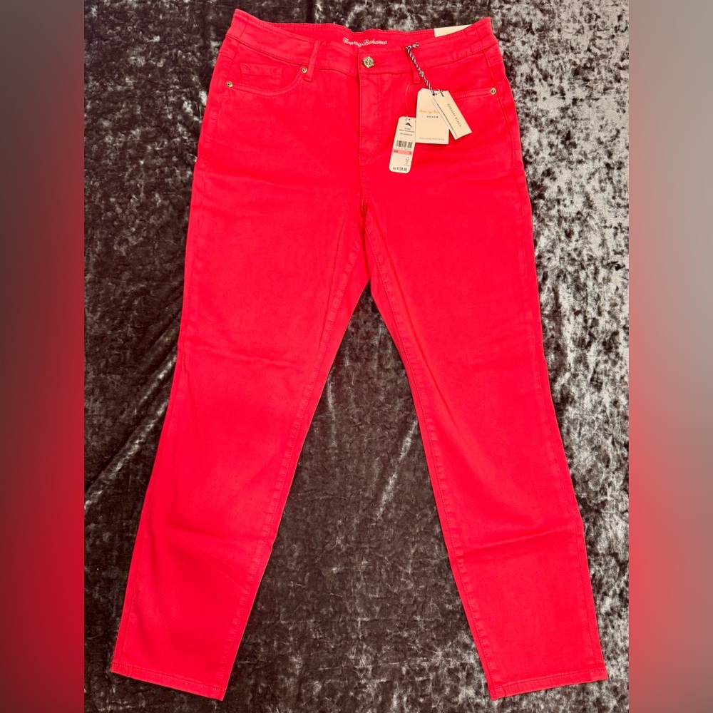 Tommy Bahama Boracay High-Rise ankle Jean in Paradise Pink- Size 10 - Picture 2 of 6